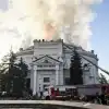 Атака на Севастополь и роль Британии, обстрелы и налёты. Хроника (Фото : Губернатор Севастополя Михаил Развожаев / Крыша музея-панорамы в Севастополе загорелась после атаки ВСУ) Фото : Губернатор Се…